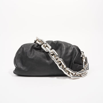 Bottega Veneta Womens Chain Pouch Black / Silver