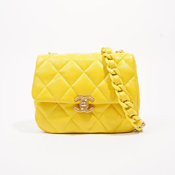 Chanel Womens Candy Chain CC Quilted Lambskin Flap Bag Mini