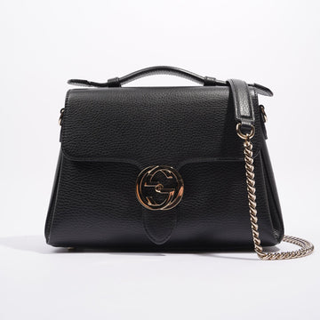 Gucci Womens Dollar Interlocking GG Bag Black