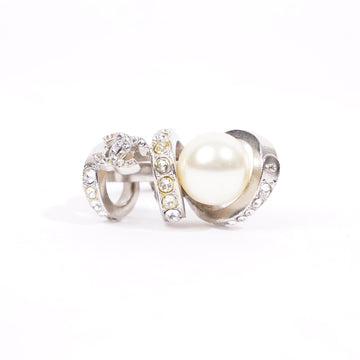Chanel Womens Multi Ring Silver / Pearl / Crystal 54