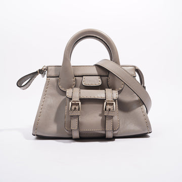 Chloe Womens Edith Leather Tote Grey Small