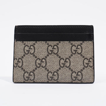 Gucci Womens Card Holder Brown / Black Canvas / Leather