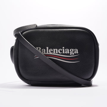 Balenciaga Womens Everyday Shoulder Bag Black Leather