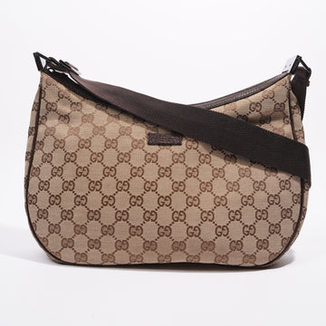 Gucci Canvas Shoulder Bag Beige