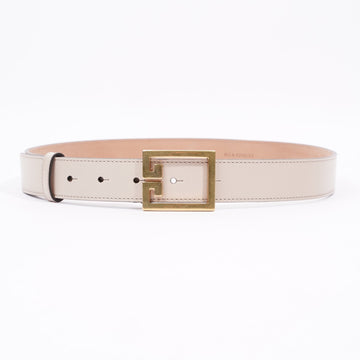 Givenchy Womens Metal Buckle Belt Nude Leather 85