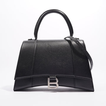 Balenciaga Womens Hourglass Black Leather Medium