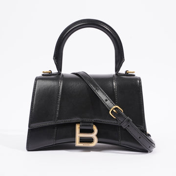 Balenciaga Hourglass Bag Black Leather XS