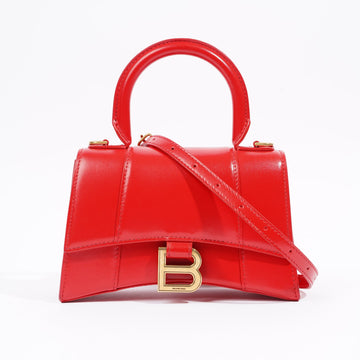 Balenciaga Hourglass Bag Red Leather XS