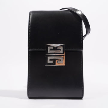 Givenchy Womens 4G Vertical Black Leather Mini