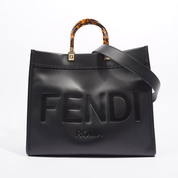 Fendi Womens Sunshine Shopping Bag Black Medium