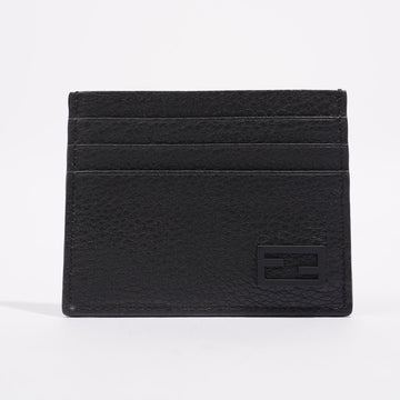 Fendi Womens Card Holder Black Leather