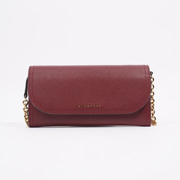 Burberry Womens Wallet On Chain Burgundy