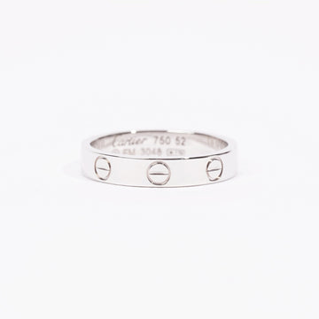 Cartier Womens Mini Love Ring 18K White Gold 52