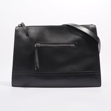 Givenchy Womens Messenger Crossbody Bag Black Leather