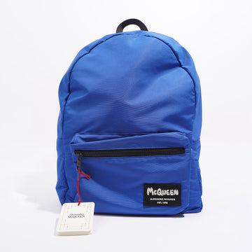Alexander McQueen Mens Nylon Backpack Blue