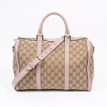 Gucci Womens Boston Bag Supreme / Pink Canvas Medium