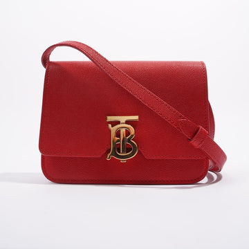 Burberry Womens TB Flap Bag Red / Gold Mini