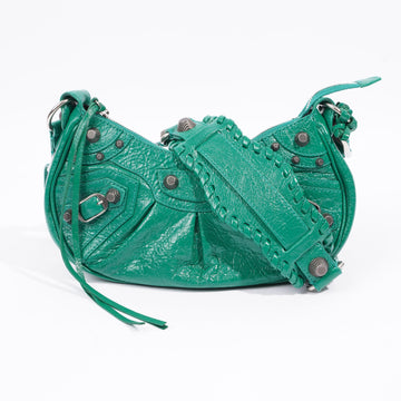 Balenciaga Womens Le Cagole Bag Green Leather XS