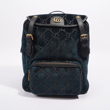 Gucci Womens Backpack GG Velvet Teal