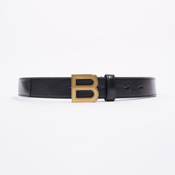 Balenciaga Womens Hourlgass Belt Black / Gold 70cm / 28