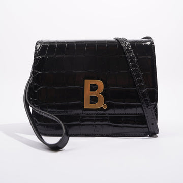 Balenciaga Womens B Dot Flap Bag Black
