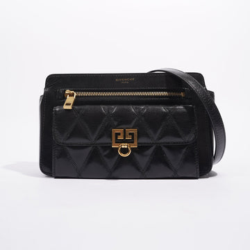 Givenchy Womens Quilted Crossbody Black Small
