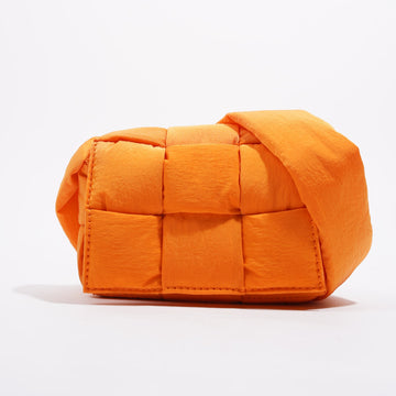 Bottega Veneta Womens Candy Padded Tech Cassette Bag Orange