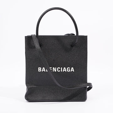 Balenciaga Shopping Tote Bag Black Leather XXS