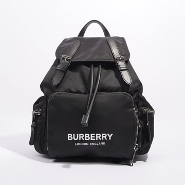 Burberry Womens Technical Nylon Backpack Black Medium