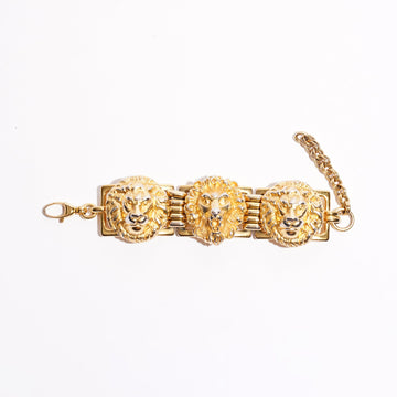 Gucci Lion Head Bracelet Gold