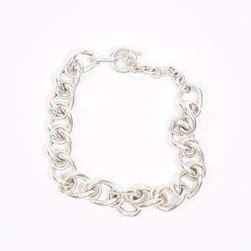 Bottega Veneta Womens Chunky Chain Necklace Silver