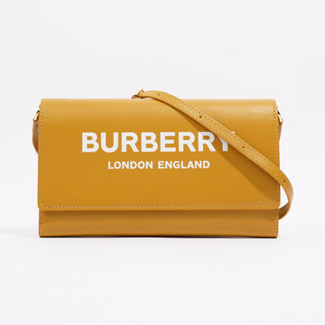 Burberry Womens Crossbody Bag Yellow Leather