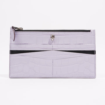 Alexander McQueen Womens Card Holder Pouch Lilac Leather
