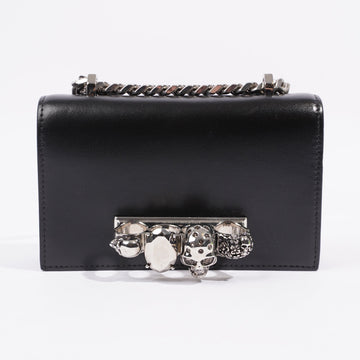Alexander McQueen Mini Jewelled Satchel Black Leather