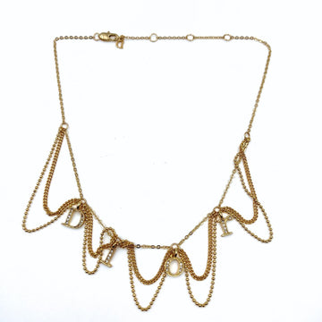 DIOR Dior Dior women's necklace in golden metal and rhinestones