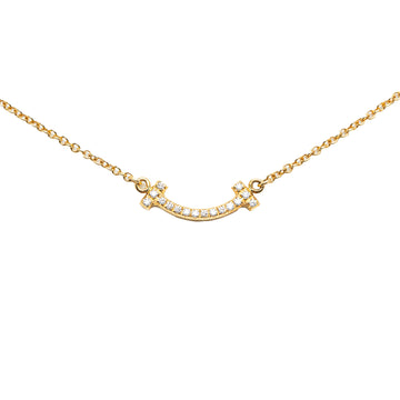 Tiffany 18K Mini T Smile Pendant Necklace