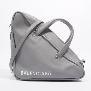 Balenciaga Triangle Bag Grey Small Grey Leather Small