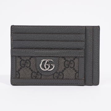 Gucci Ophidia GG Card Holder Grey / GG Supreme Coated Canvas