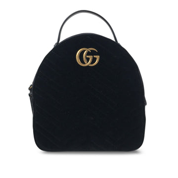 GUCCI Small Velvet GG Marmont Matelasse Backpack