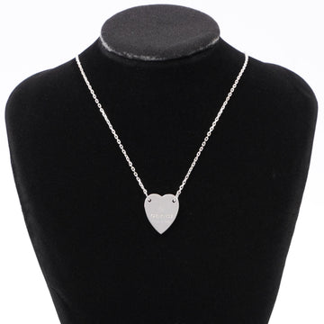 Gucci Trademark Heart Necklace Silver Silver Sterling