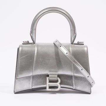 Balenciaga Hourglass XS Silver Leather