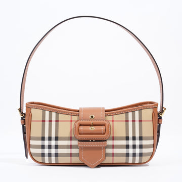 Burberry Sling Briar Brown Coated Canvas