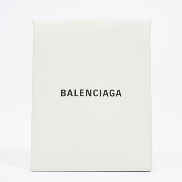 Balenciaga Logo Clutch Cream Leather Cream