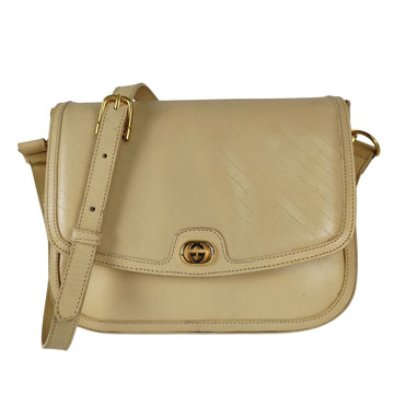GUCCI Gucci Gucci vintage 70s shoulder bag in beige leather, camera model