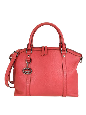 GUCCI Gucci Gucci shoulder bag in coral red leather
