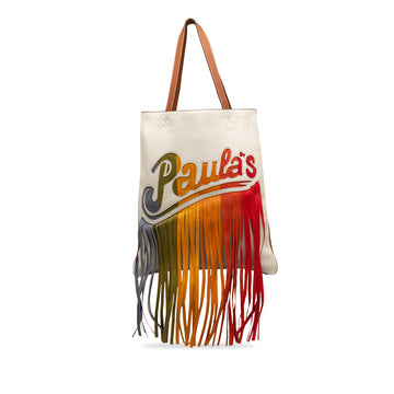 LOEWE x Paula's Ibiza Colorblock Fringe Tote Bag