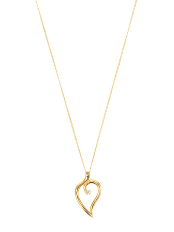 TIFFANY & CO. 18K Open Leaf Necklace Gold