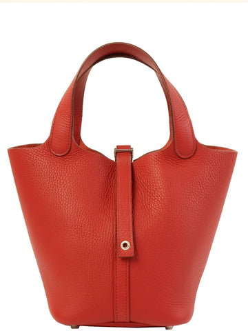 HERMES 2011 Made Picotin Lock Pm Rouge H