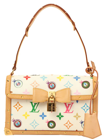 LOUIS VUITTON 2003 Made I Love Monogram Multi Color I Miss You Blanc