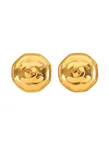 CHANEL 1995 Made Octagon Cc Mark Earring